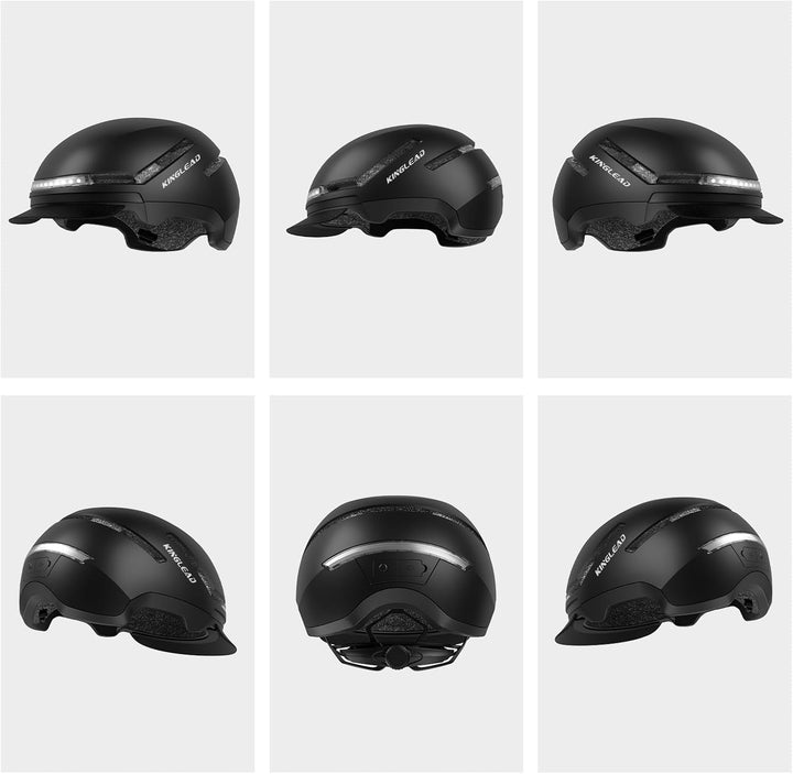KINGLEAD Fahrradhelm mit LED Blinker & Fernbedienung, NTA 8776 & CE Zertifiziert, Front- und Rücklic