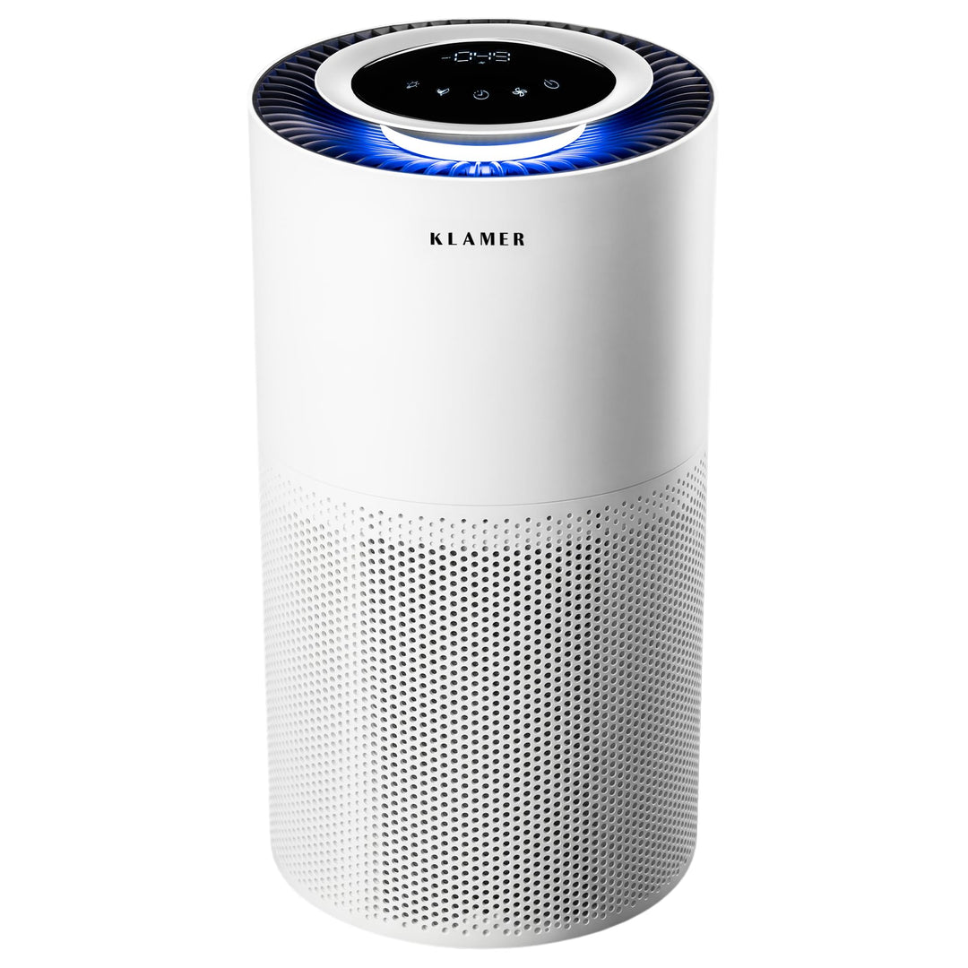 KLAMER Luftreiniger 600i mit HEPA Filter, CADR Spitzenleistung von 450 m³/h, für Räume bis 55m², ent