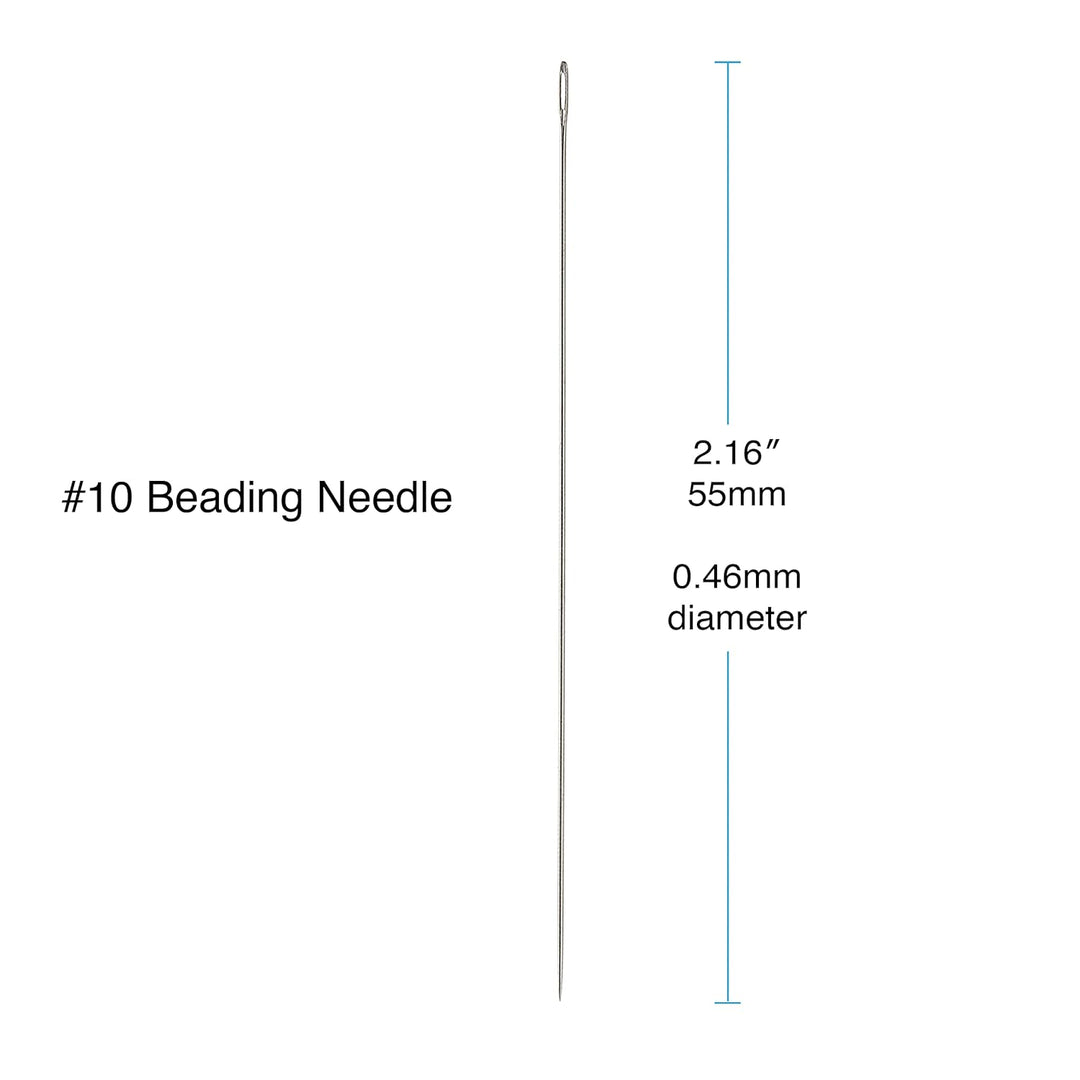 The Beadsmith Basic Elements Perlennadeln, Grösse 10, Packung mit 25 Stück, zum Weben von Webperlen,