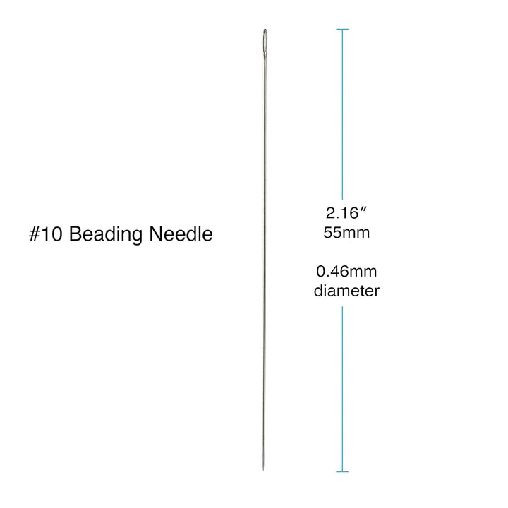The Beadsmith Basic Elements Perlennadeln, Grösse 10, Packung mit 25 Stück, zum Weben von Webperlen,