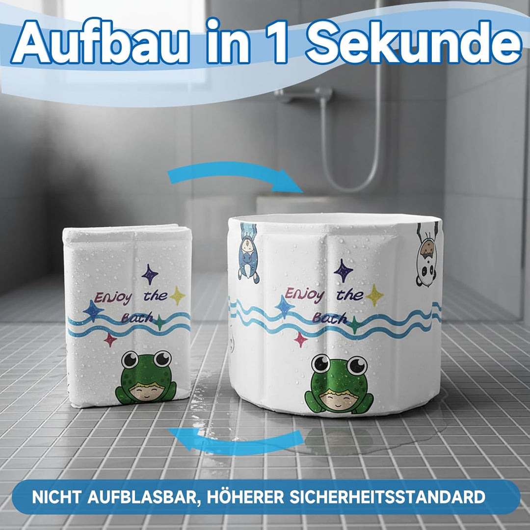WAVYEASE Neue Design Tragbare Badewanne für Kleinkinder - Faltbare Sitzbadewanne für Kinder, Sekunde