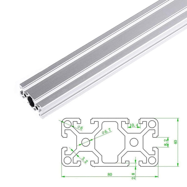 GooEquip 1 Stück 800mm 4080 T Typ Europäische Norm Systemprofil Aluminium Profil 40x80 Aluminiumprof