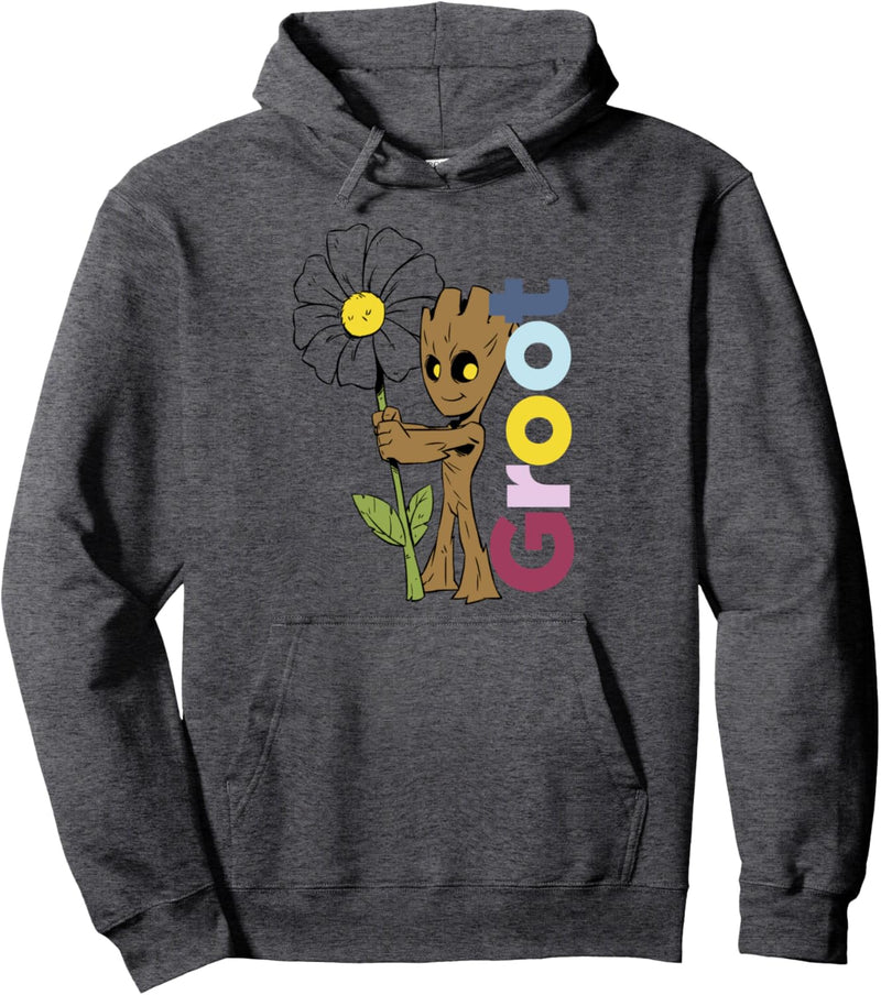 Marvel Guardians Of The Galaxy Groot Flower Portrait Pullover Hoodie