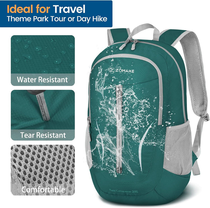 ZOMAKE Ultraleicht Faltbarer Rucksack - Packbare Backpacks 25L,Kleiner Faltbar Rucksäcke Wanderrucks