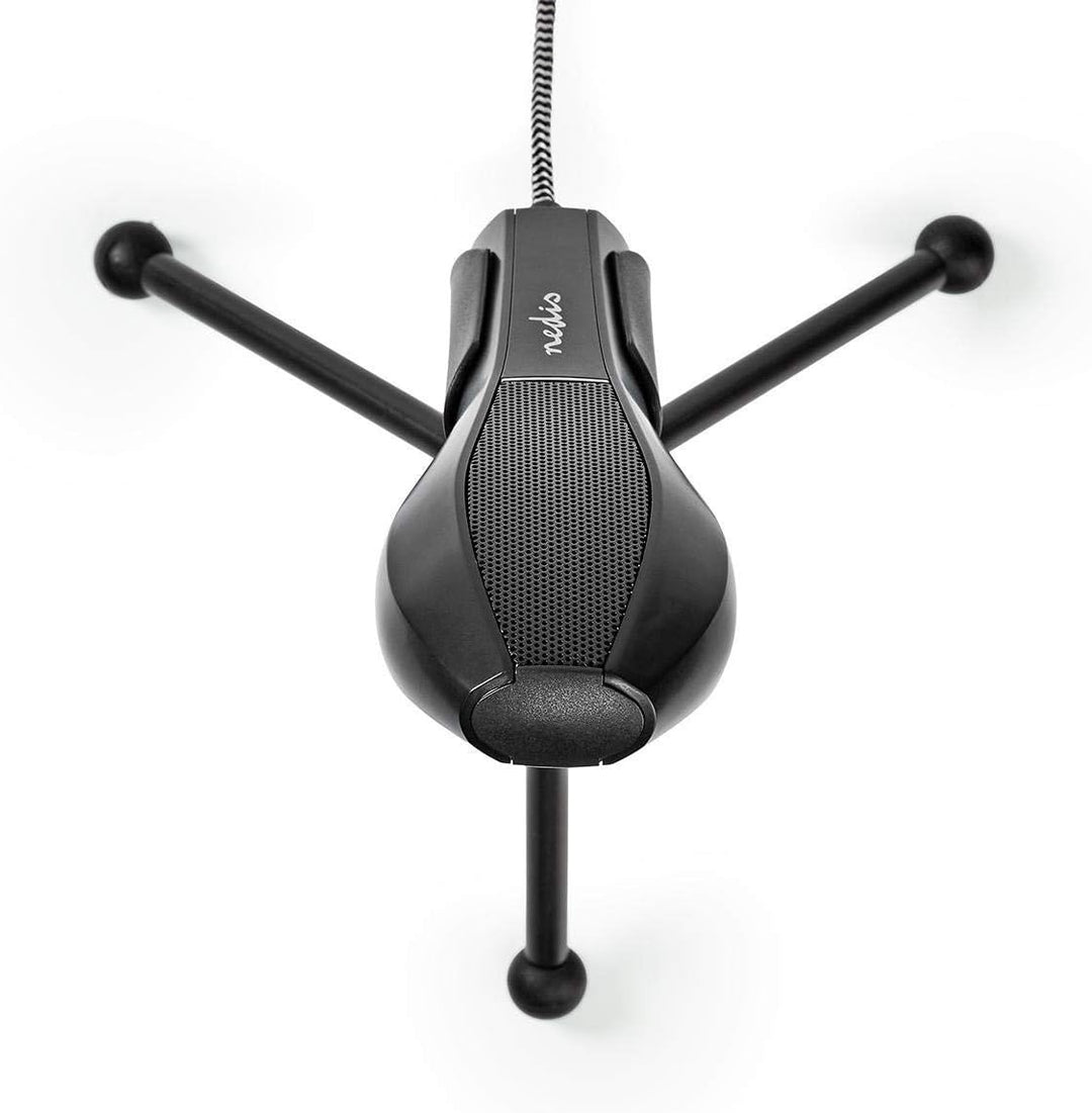 Nedis Mikrofon - USB - Desktop/Notebook - Kabelgebunden - 1.40 m - Metall/Kunststoff - Schwarz Schwa