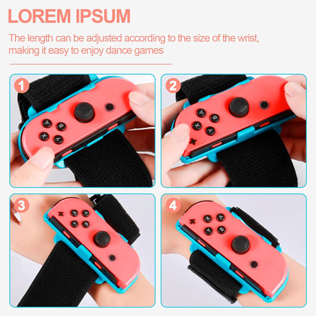2 Stück Armband für Just Dance, Switch Dance 2025 2024 2023 2022 2021, Verstellbarer Elastischer Arm