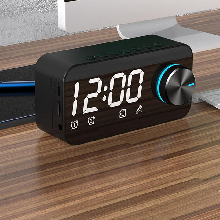 Wecker-Radio mit Bluetooth-Lautsprecher, Dual-Alarm-Digitaluhren Am Bett mit UKW-Radio, Integriertem