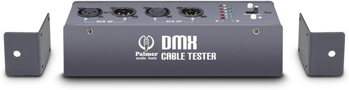 Palmer MCT DMX - Kabeltester für 3-Pol / 5-Pol DMX- und XLR-Kabel, grau Grey 1U, Grey 1U