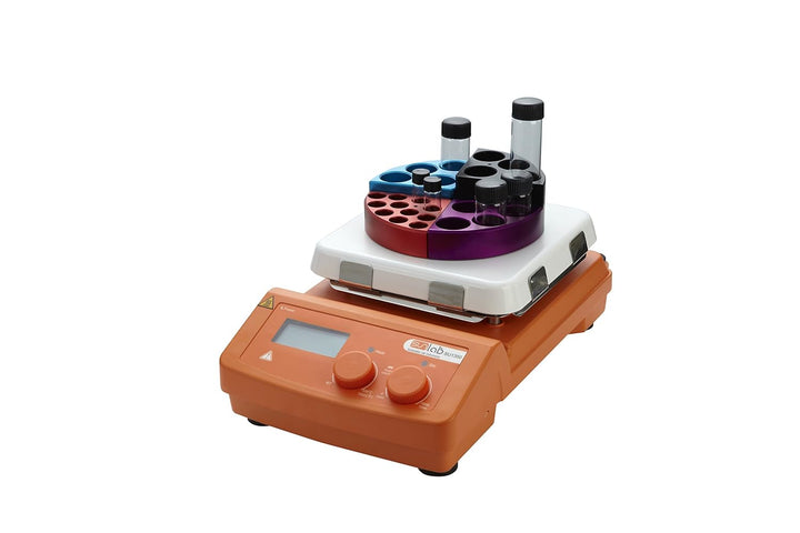 neoLab D-8350 Sunlab Magnetrührer, LCD, mit Glaskeramik Heizplatte, Aluminium