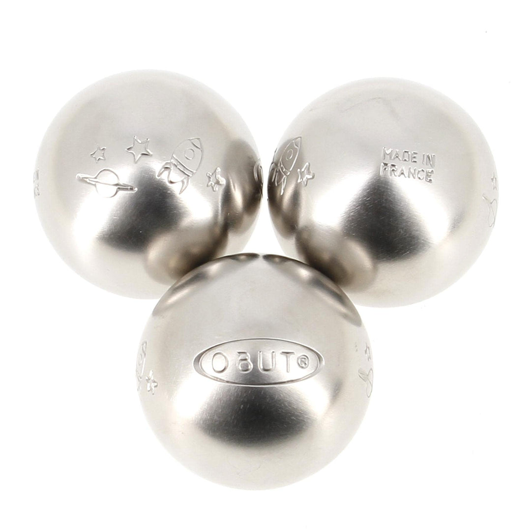 Obut - Junior Edelstahl Espace – Boccia-Kugeln Metallic-Silber. Einheitsgrösse, Metallic-Silber. Ein