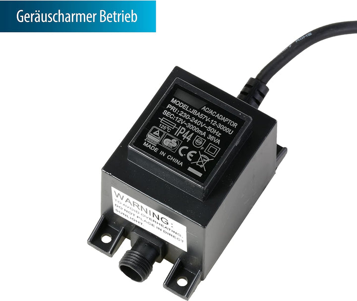 AquaForte DM 10.000 Niedervolt 12 Volt 85 Watt Teichpumpe, Fördermenge 10.000 Liter pro Stunde, Förd