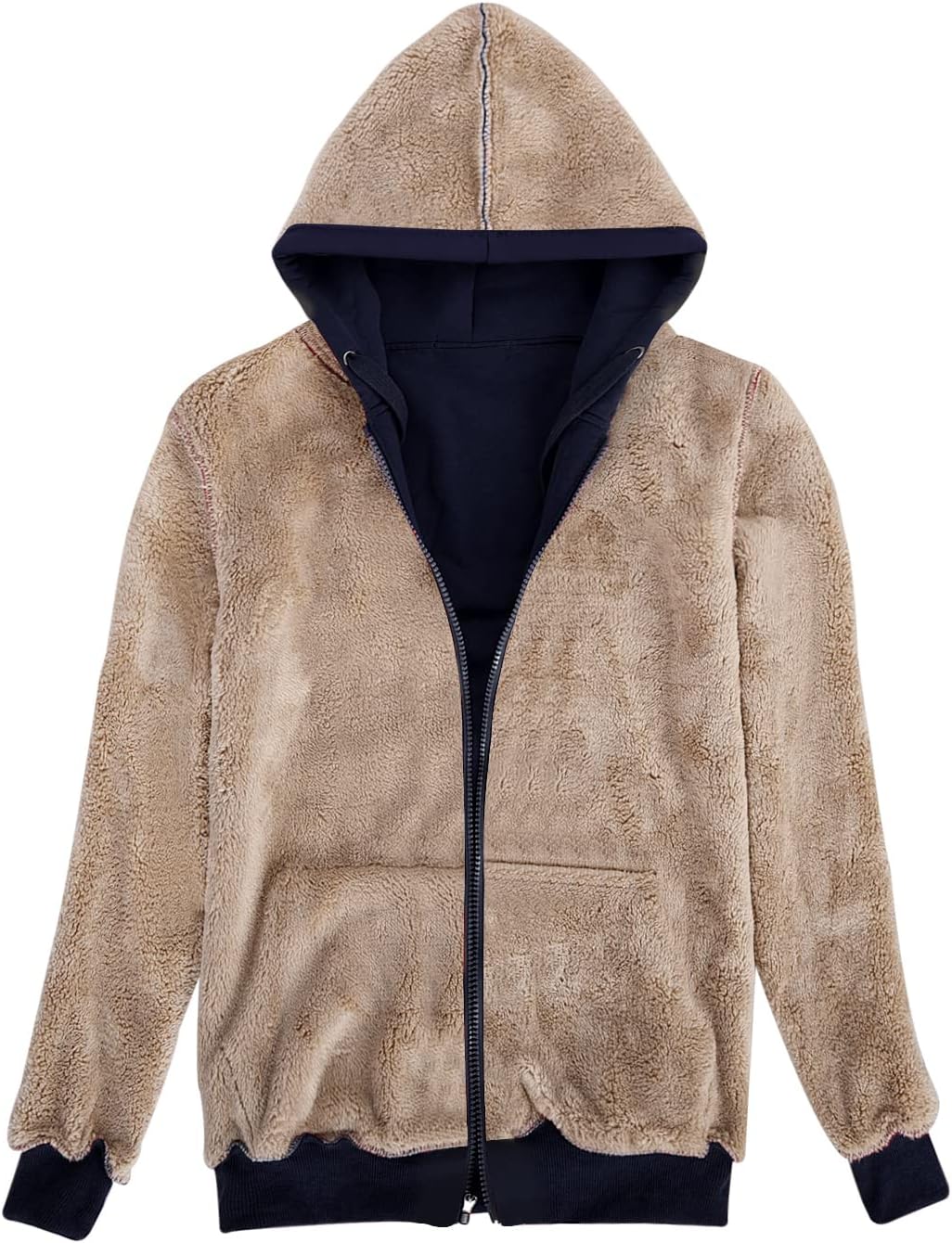 UMIPUBO Fleecejacke Damen Hoodie Kapuzenpullover Sweatjacke Warm Oberteil, Herbst Winter Sweatshirt