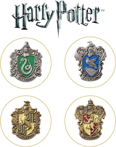 Hogwarts House Pins by The Noble Collection - Set of 5 Metal, Hand-Enamelled House Pin Badges Suppli