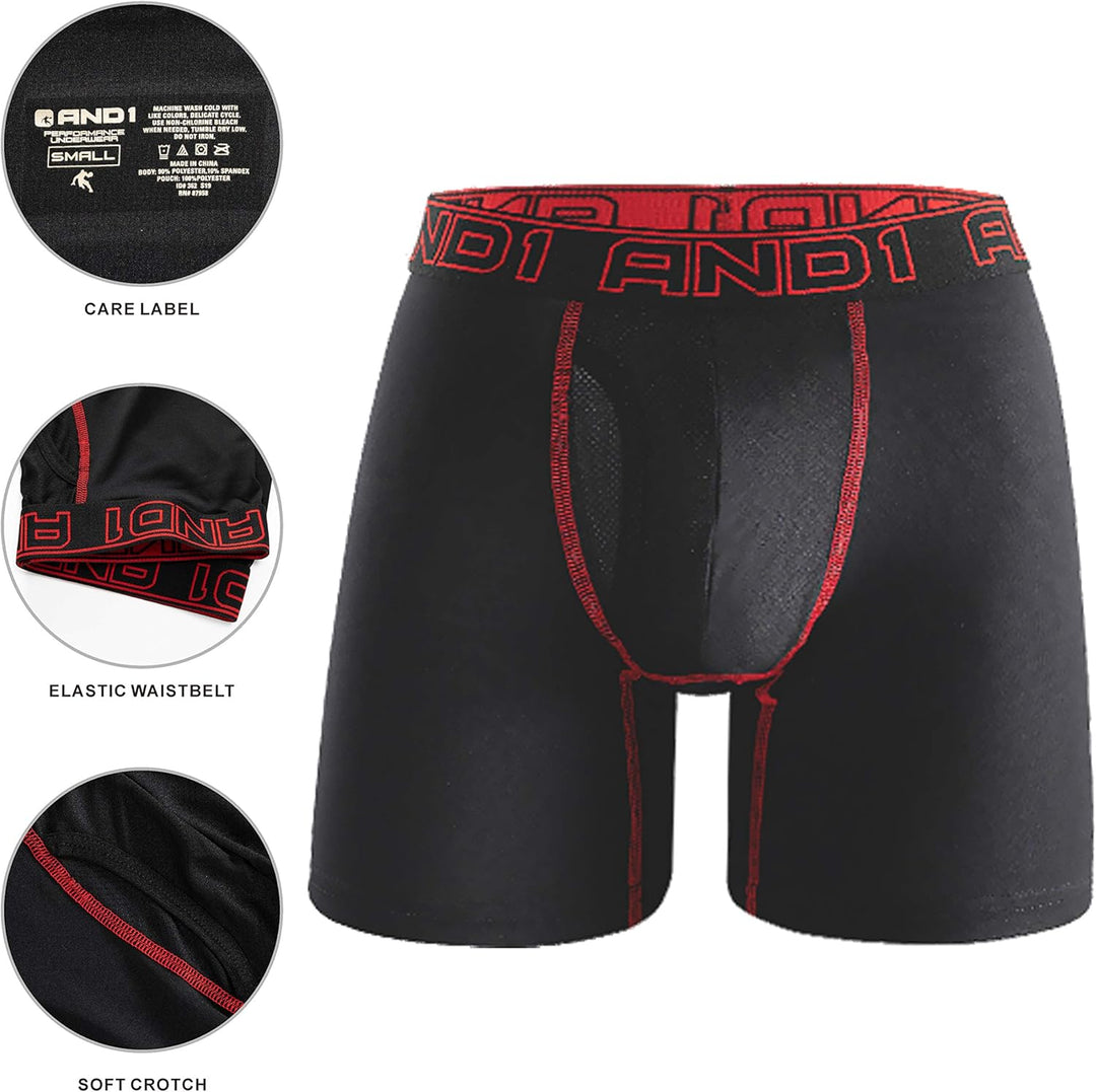 AND1 Sport Boxershorts 5er Pack Unterwäsche Herren Unterhosen Männer Retroshorts Boxer Brief Sportun