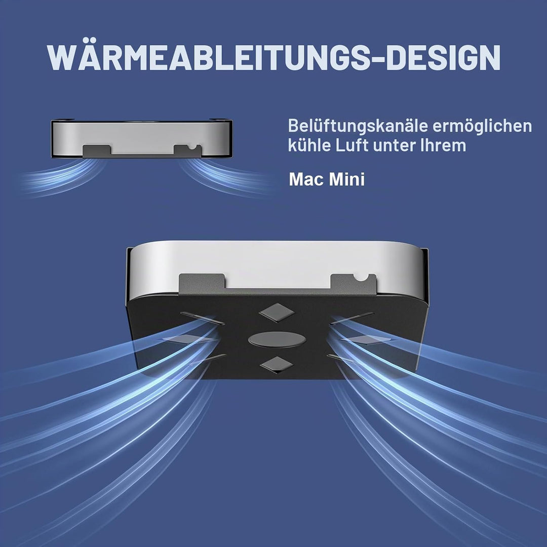 Mac Mini VESA-Halterung, Halterung hinter dem Monitor für Mac Mini 2011 bis 2023 M2 Pro, Wandhalteru