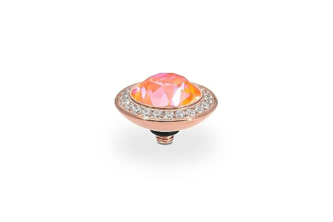 Qudo INTERCHANGEABLE rosegold Aufsatz TONDO deluxe 13mm (orange glow delite), orange glow delite