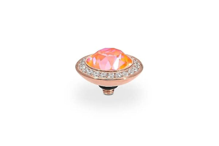 Qudo INTERCHANGEABLE rosegold Aufsatz TONDO deluxe 13mm (orange glow delite), orange glow delite