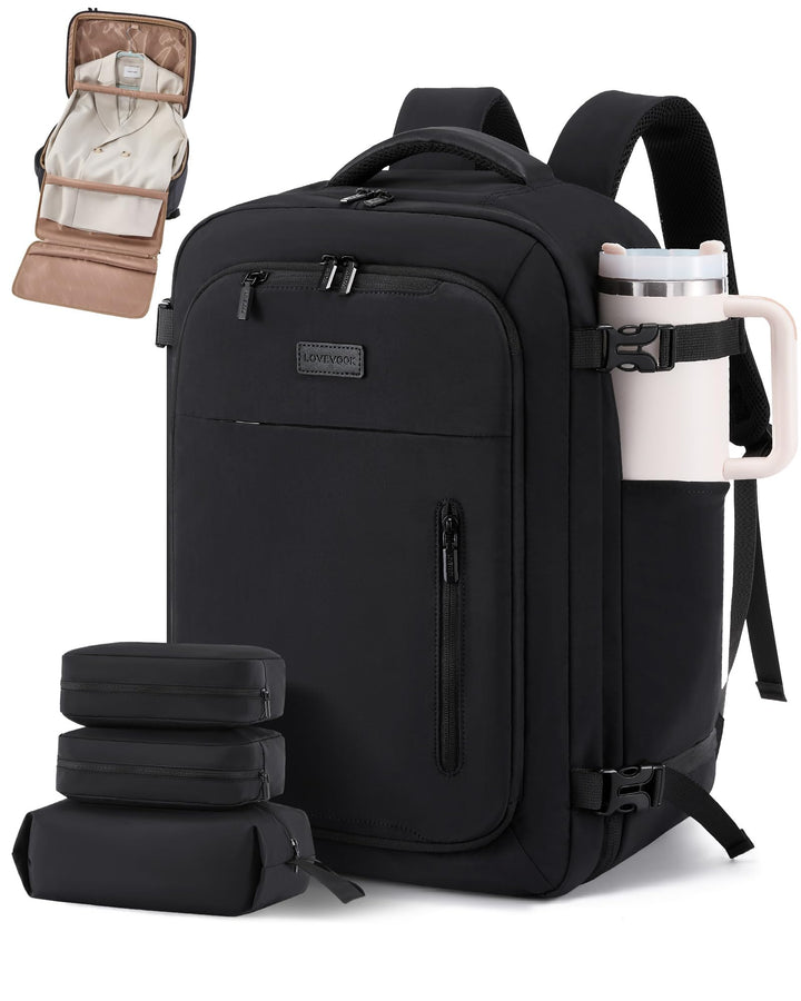 LOVEVOOK Handgepäck Rucksack Flugzeug, Reiserucksack Damen gross, Laptop Travel Backpack Women 18 Zo
