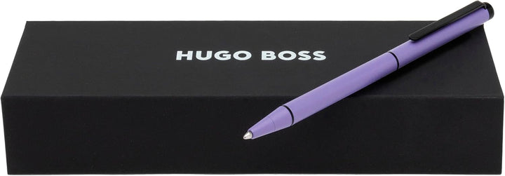 Hugo Boss Cloud Kugelschreiber aus Messing in der Farbe Persian Violet Matt, Länge: 14cm, Minenfarbe