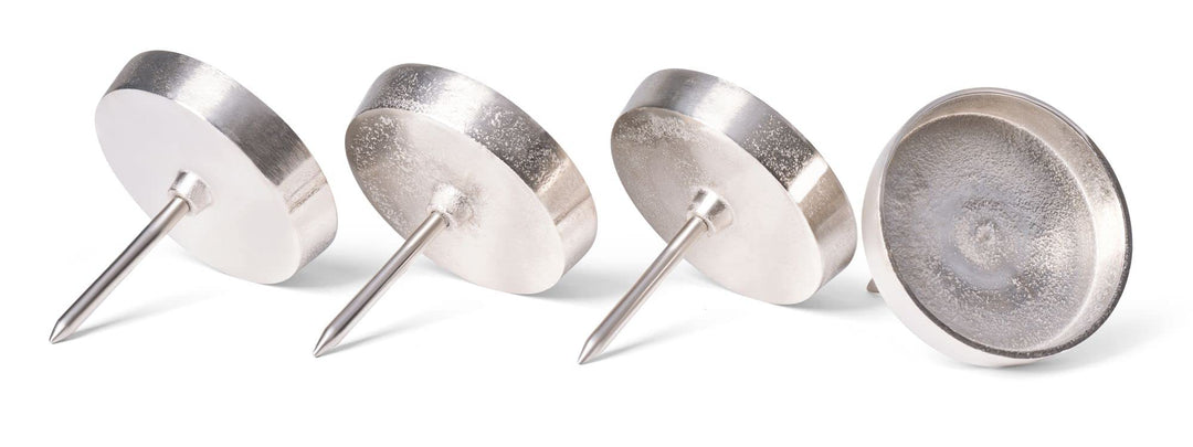 Novaliv 4X Kerzenpick Alu Flach 8,5 cm Kerzenhalter für Adventskranz Kerzenpin Weihnachtskranz, 4
