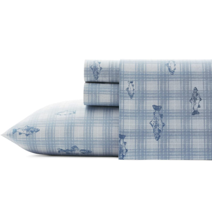 Eddie Bauer - Queen-Size-Bettlaken, Baumwoll-Perkal-Bettwäsche-Set, knackige und Coole Heimdekoratio
