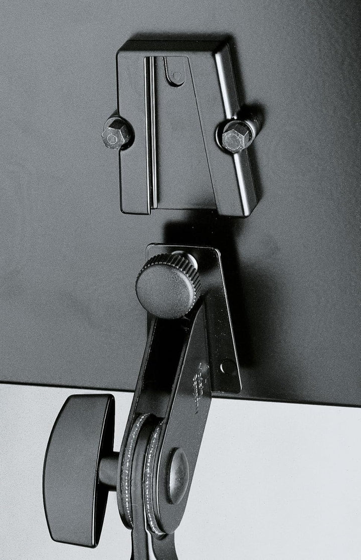 K&M 12140 Universal-Tischstativ Schwarz aus Stahl und Aluminium - mit Dreifuss zusammenlegbar