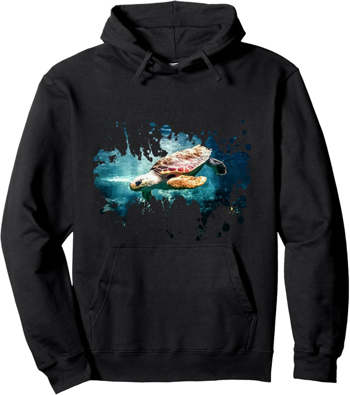 Schildkröten Meer Pazifischer Ozean Splash Style Pullover Hoodie