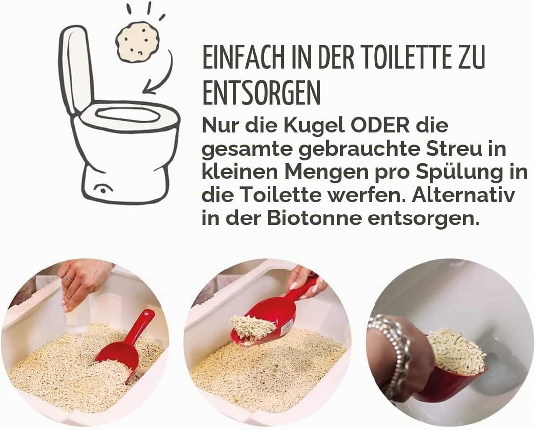 Cat&Rina BeNatural Tofu Katzenstreu, pflanzlich und stark klumpend. Biologisch abbaubar und in der T