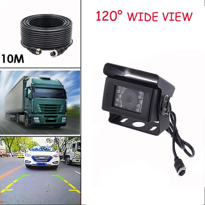 Rückfahrkamera Camecho IR Nachtsicht wasserdichte Rückfahrkamera + 10 Mt 4 Pins Kabel Kit für Auto B