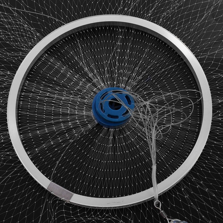Cocoarm Fischernetz Hand Überwurf Angelnetz aus Nylon Angeln Net Tragbares Erweiterbar Nylon Mesh Ne