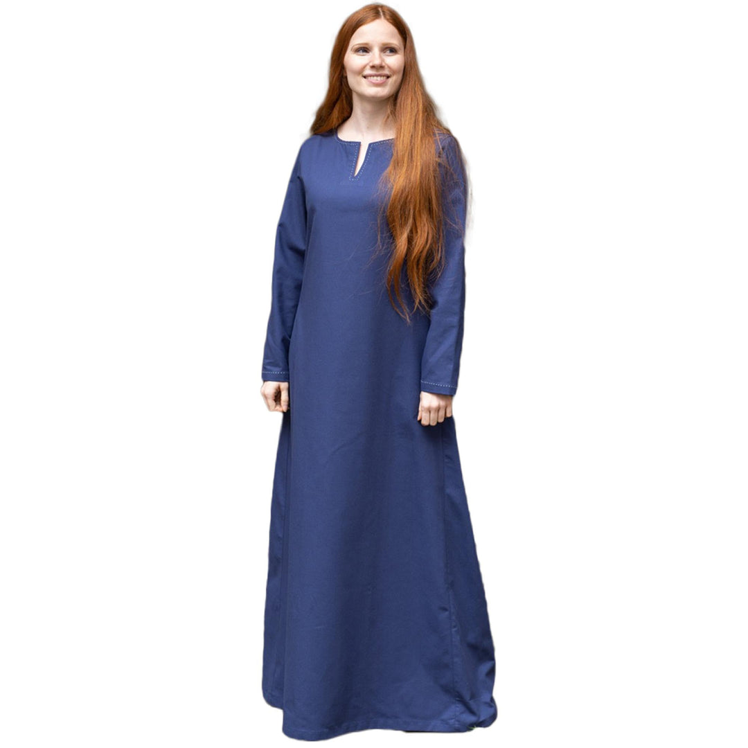 Burgschneider - Unterkleid Feme - Kleidung für Larp, Mittelalter, Cosplay und Fantasy Dark Blue S, D