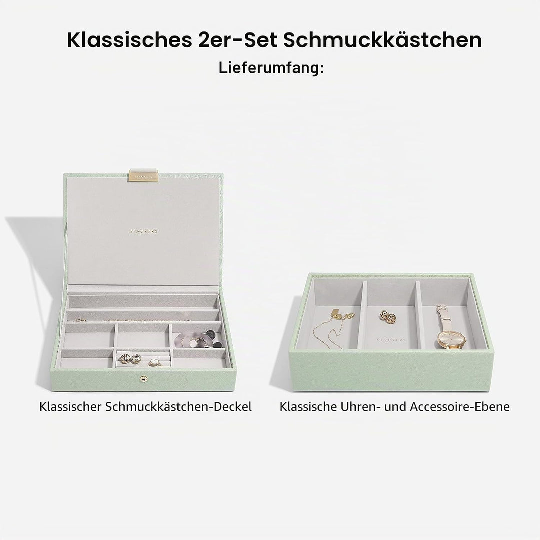 Stackers Grun Klassisch Schmuckschatulle - 2 Sage Green, Sage Green