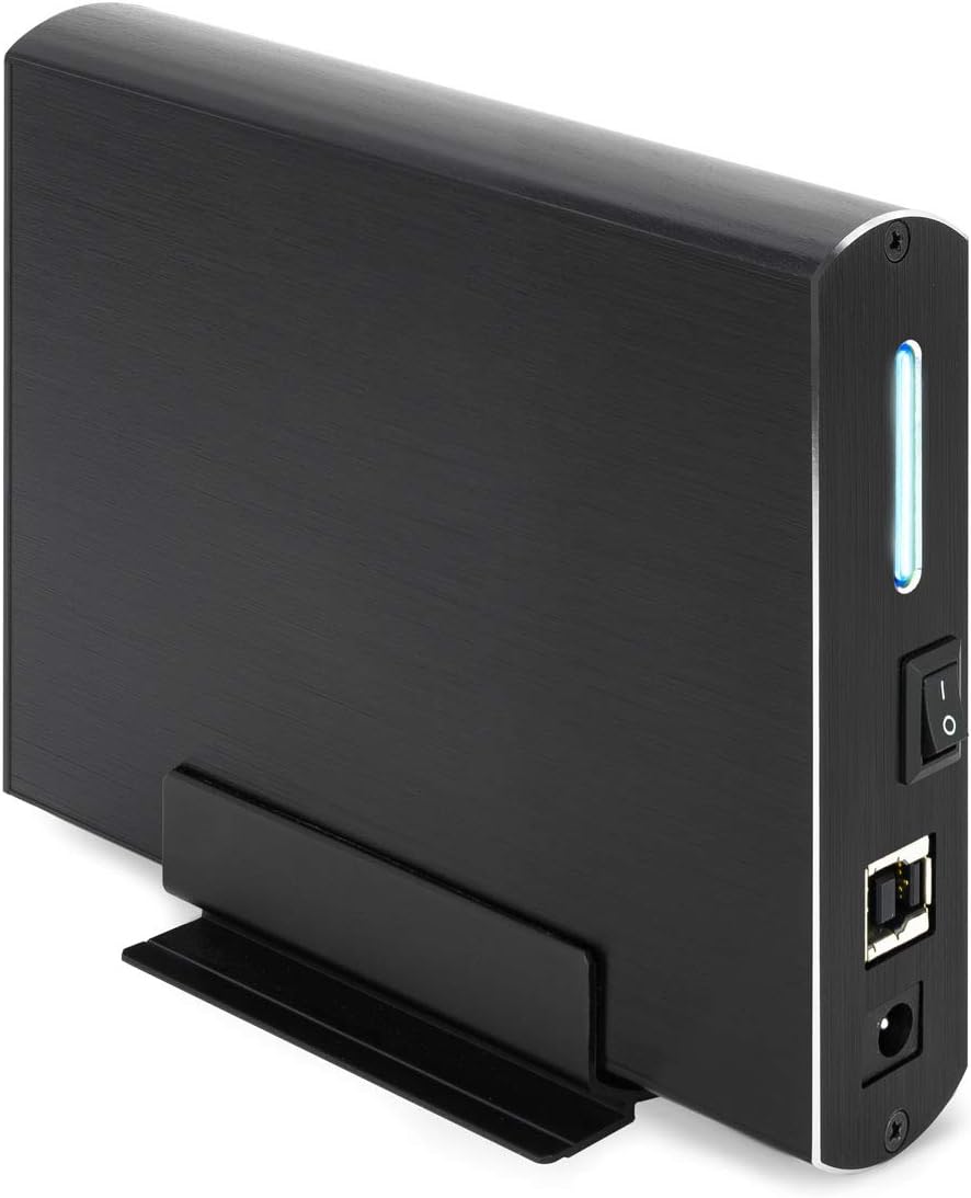 TOOQ TQE-3531B - 3,5"-HDD-Gehäuse, (SATA I/II/III, USB 3.0), Aluminium, LED-Anzeige, Schwarz