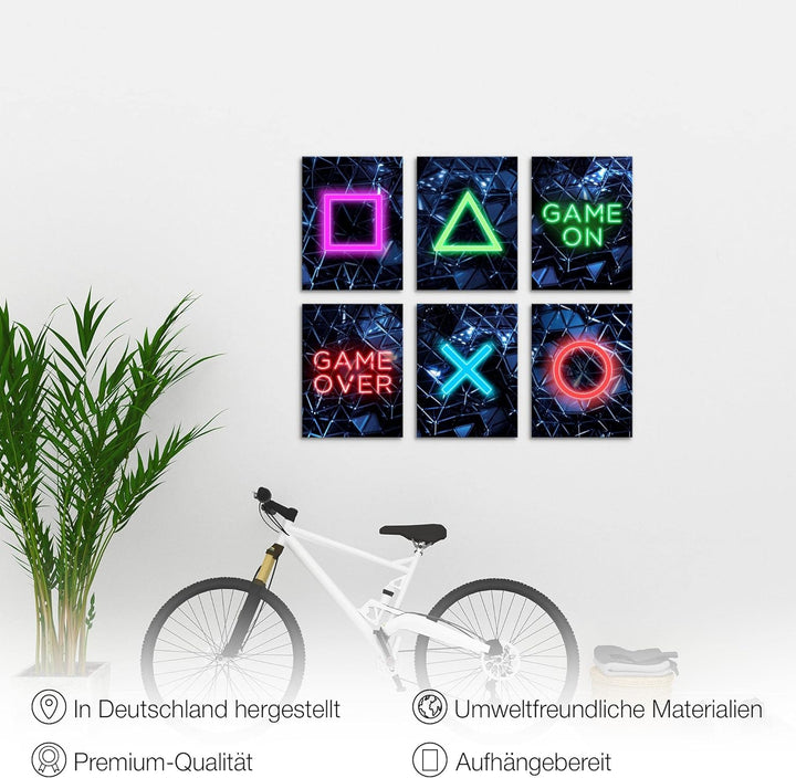 Novart Set Wandbilder - KEIN EXTRA RAMEN BENÖTIGT - Kinderzimmer Junge Teenager - Bilder Modern Spie
