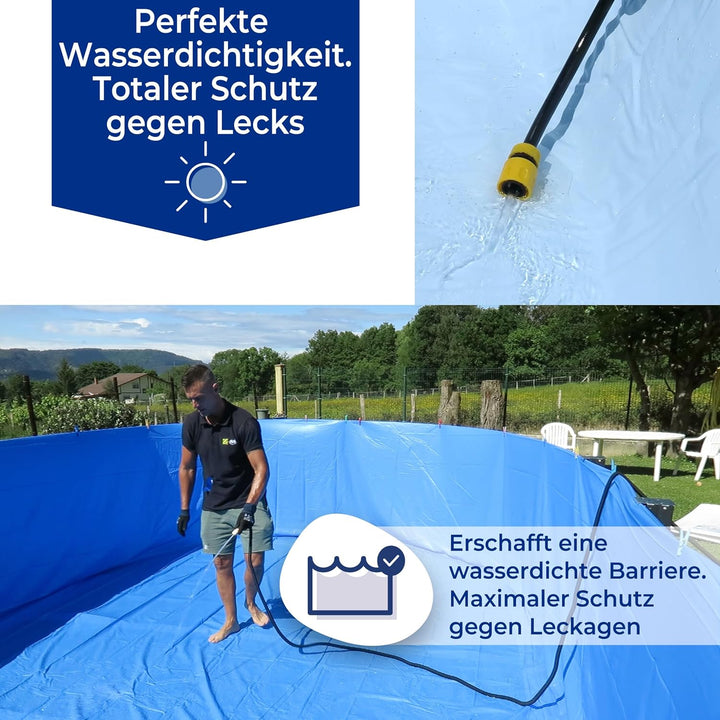 Gre SP358F - Poolfolie für runde Pools, 350 x 132 cm (Durchmesser x Höhe), Overlap System, Farbe Bla