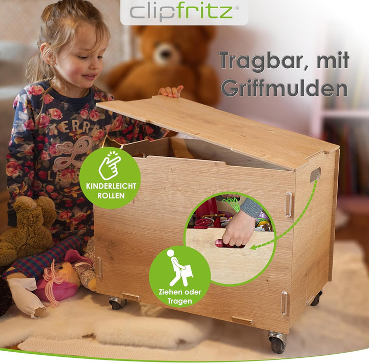 Peronalisierbare Rollbox mit Schauckelpferd Kinder-Motiv (33x45,5x34,5cm + 6cm Räder-Höhe) Kisten/Bo