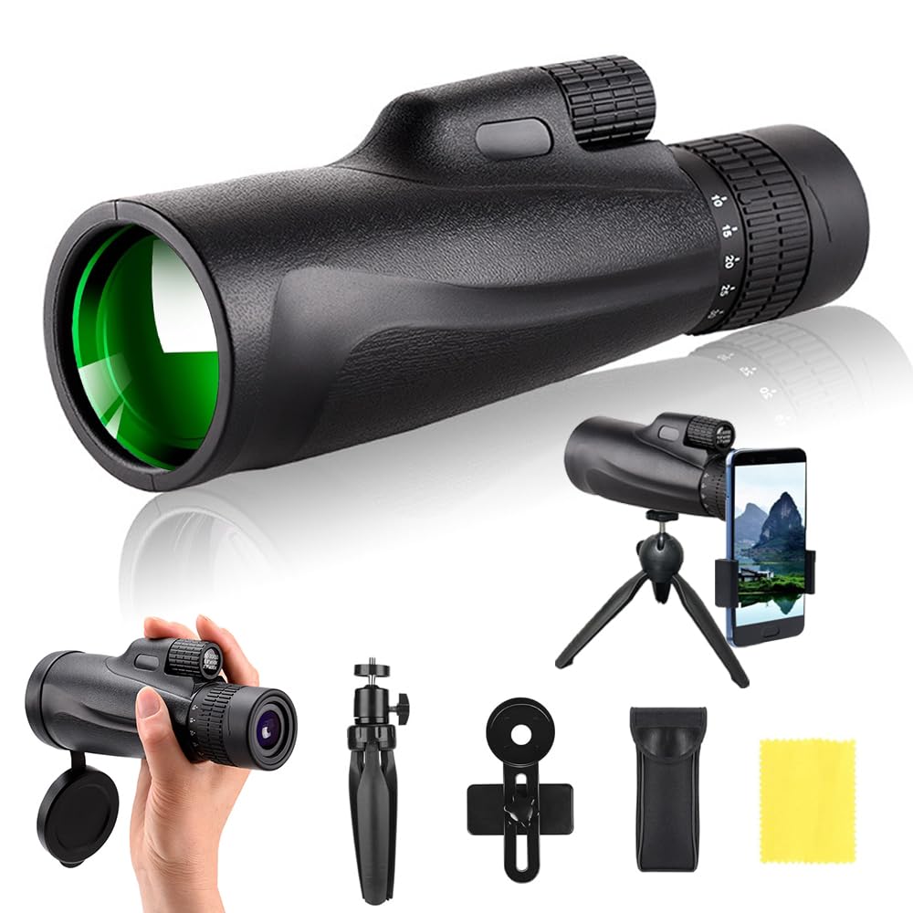 10-30X50 Monokulares Teleskop für Erwachsene - Hochleistungs-Zoom-Monokular mit BAK4-Prismen und FMC