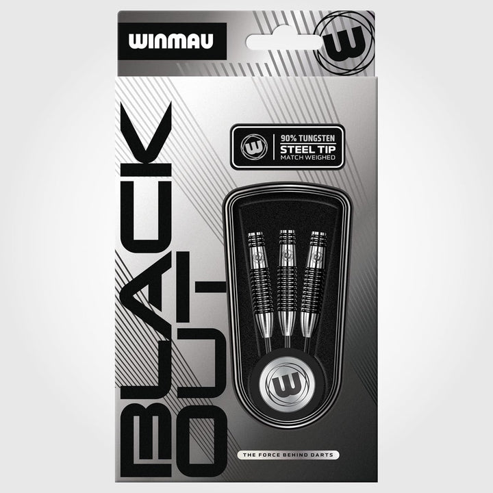 WINMAU Blackout Profi Stahlspitze Wolfram Dartpfeile mit Flüge und Stiele (Wellen) 24g Torpedo, 24g