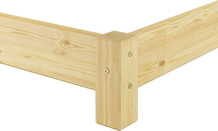 Erst-Holz Niederflurbett Futonbett Einzelbett Bodenbett 90x200 Kiefer massiv wählbares Zubehör V-60.