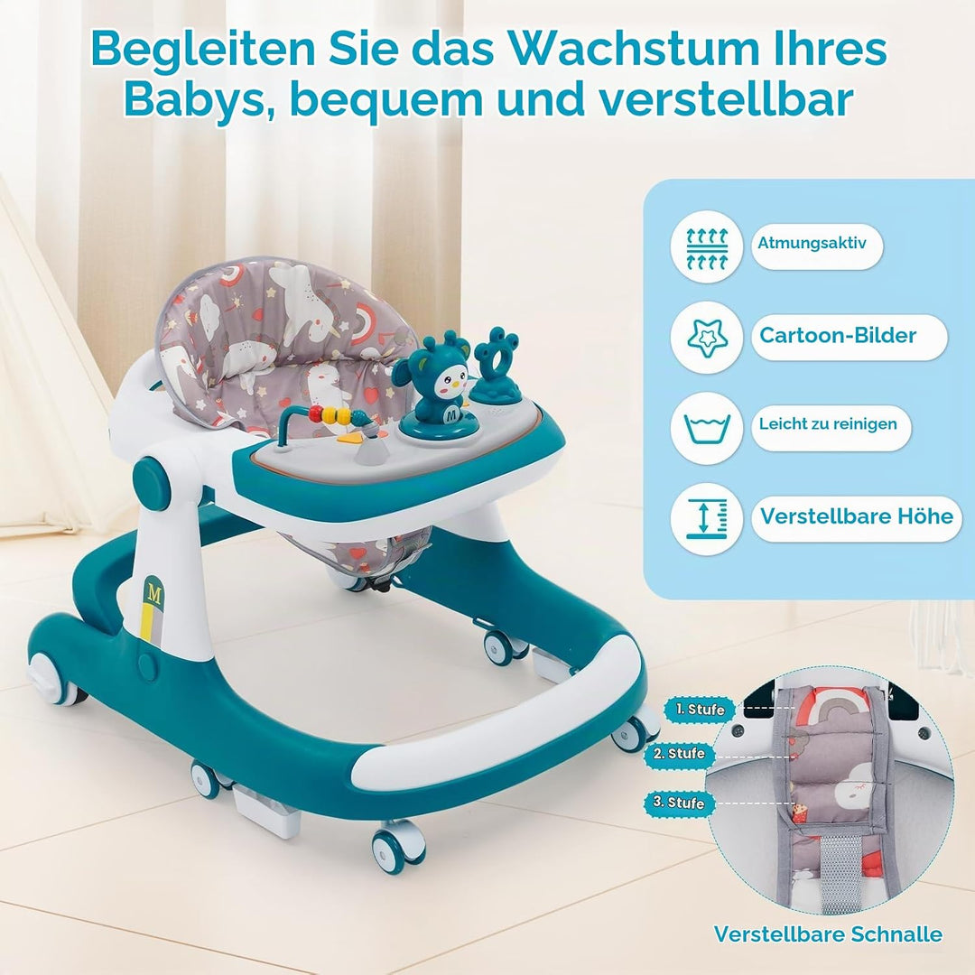 Arkyomi Baby Lauflernhilfe,3-in-1 Lauflernhilfe vom Sitzen zum Stehen, mehrfach abnehmbarer Modus, U