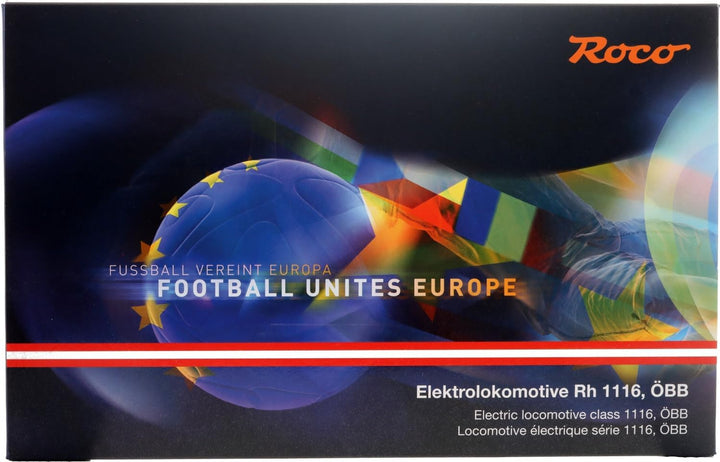 Roco 7520062 H0 E-Lok Rh 1116 Fussball vereint Europa der ÖBB