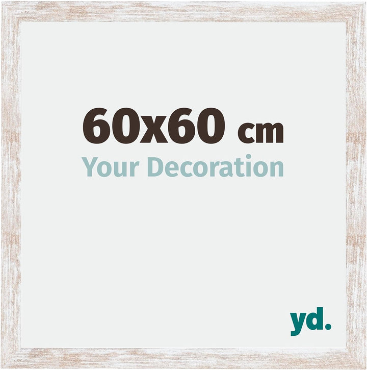 yd. Your Decoration - Bilderrahmen 60,00x60,00 cm - Bilderrahmen aus MDF mit Acrylglas - Antireflex