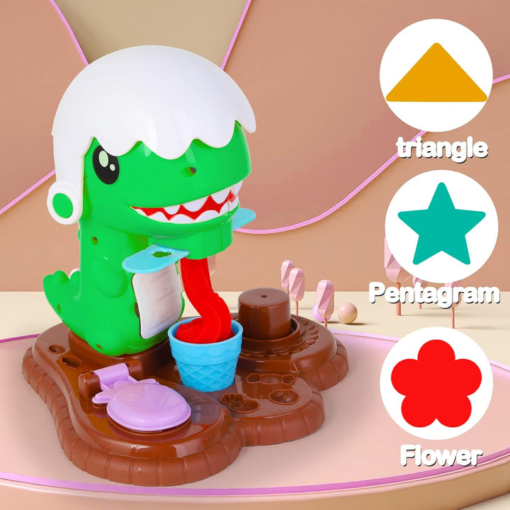 Herefun Play Doh Knete Zubehör Set, Knetwerkzeug für Kinder mit 5 Modelliermasse, Kinderknete mit Zu