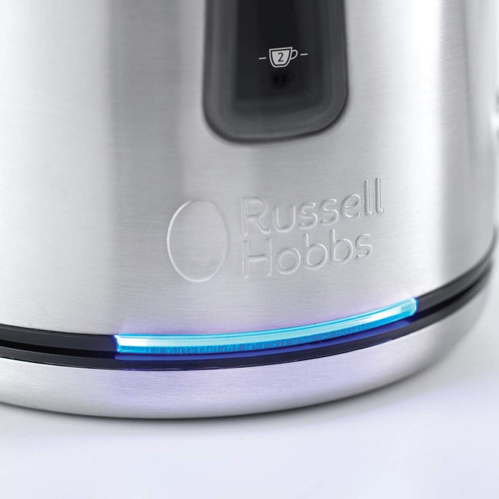 Russell Hobbs 23940 Velocity Fast Boil Elektrischer Wasserkocher, Edelstahl, 3100 W, 1,7 Liter