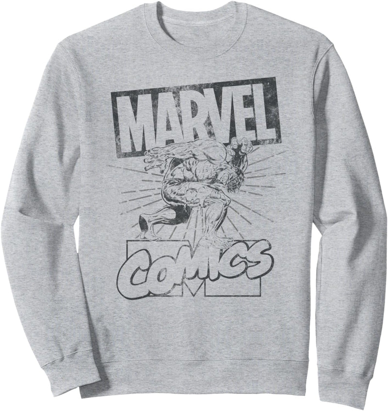 Marvel Hulk Comics Hulk Lift Black Sweatshirt