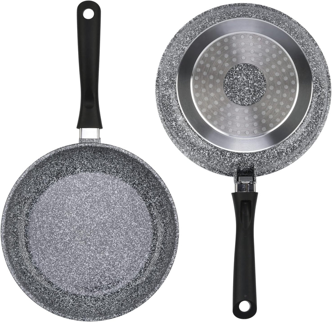 17-tlg Antihaft-Topfset mit Deckel,Pfanne,Induktion, KB3926 GRAU