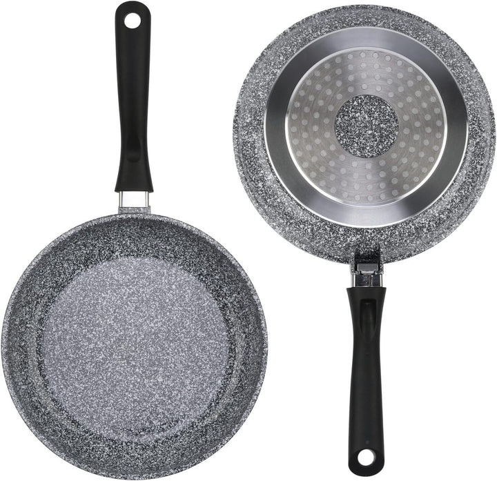 17-tlg Antihaft-Topfset mit Deckel,Pfanne,Induktion, KB3926 GRAU