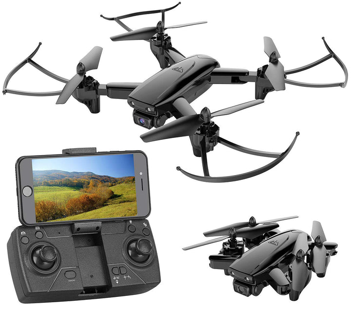 Simulus Drohne Kamera: Faltbarer WiFi-FPV-Quadrocopter mit HD Kamera, Optical Flow, App (Mini Quadro