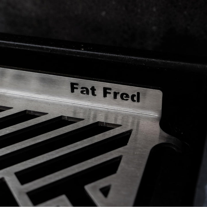 Grillrost.com Das Original Edelstahl Multistation | Warmhalterost für Burnhard Fat Fred | mit Drumst
