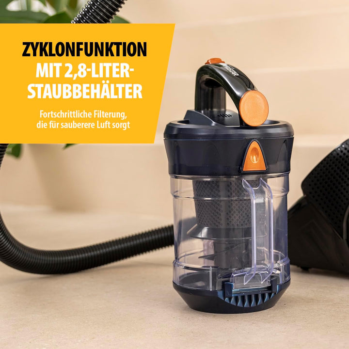 Tristar Multi Zyklon Staubsauger – Beutellos – 18 m Reichweite – 2,8 L Volumen – 700 W Motor – Einst